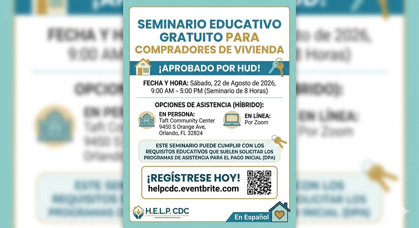 Seminario Educativo Gratuito Para Compradores de Vivienda (Híbrido)